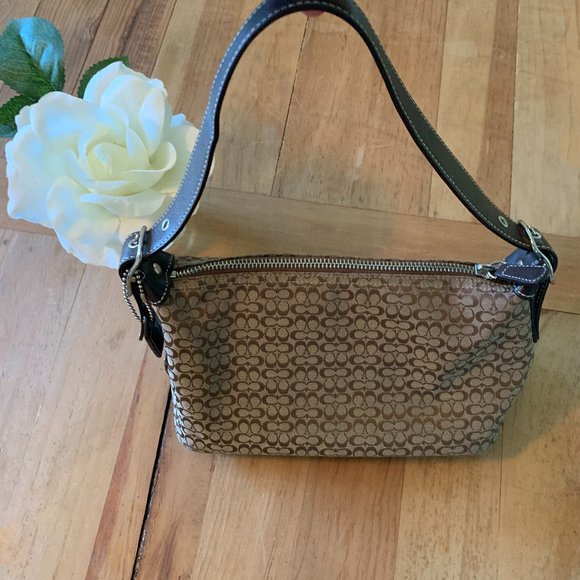 Coach Handbags - Cute Small Coach Signature Purse Brown